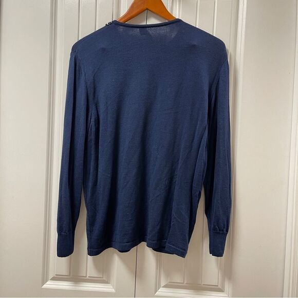 Vintage Italian 100% Merino Wool Beaded Cardigan -M - Picture 2 of 8